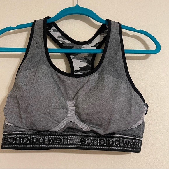 New Balance sports bra camo gray black Size XL - Picture 4 of 5